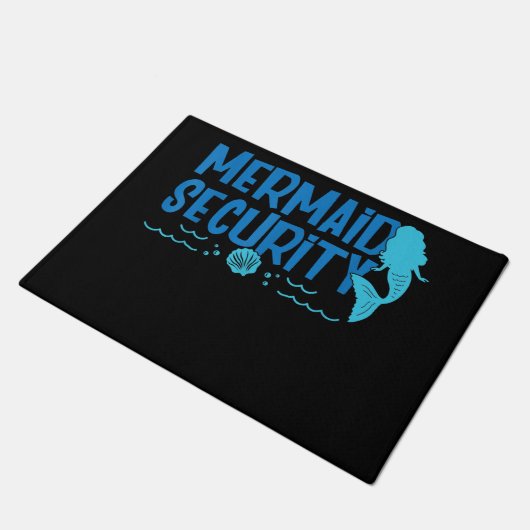 Mermaid Security - Funny Swimming Gift Deurmat (Schuin)