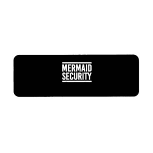 Mermaid Security Funny Swimming Lessen Etiket
