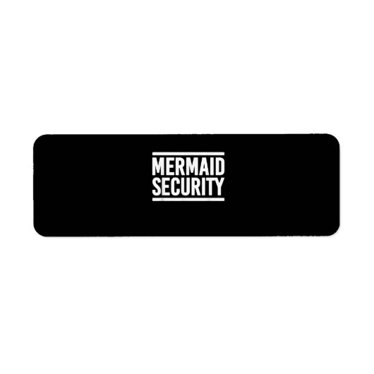 Mermaid Security Funny Swimming Lessen Etiket (Voorkant)