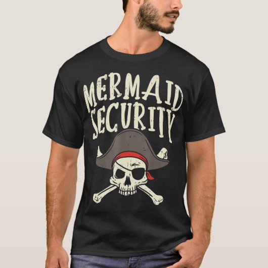 Mermaid Security Pirate Matching Family Party  T-shirt (Voorkant)