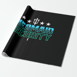 Mermaid Security Swim Team Gift Swimmer zwemmen Cadeaupapier