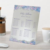 Mermaid Sequin Price List Pedestal Sign Reclamebord Met Voetstuk (Insitu)