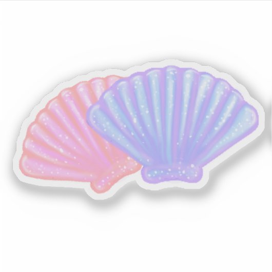MERMAID Shells Sticker (Voorkant)