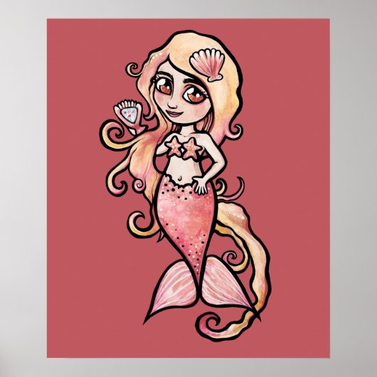 Mermaid Shelly Poster (Voorkant)