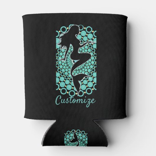 Mermaid Silhouette in Bubbles Thunder_Cove Blikjeskoeler (Achterkant)