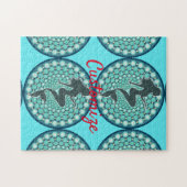 Mermaid Silhouette in Bubbles Thunder_Cove Jigzaag Legpuzzel (Horizontaal)