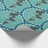 Mermaid Silhouette in Bubbles Thunder_Cove Wrappin Cadeaupapier (Hoek)