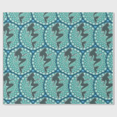 Mermaid Silhouette in Bubbles Thunder_Cove Wrappin Cadeaupapier (Vlak)