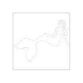 Mermaid Silouette Rubberstempel (Afrduk)