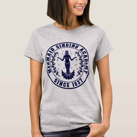 Mermaid Singing Academy (Mono) T-shirt (Voorkant)