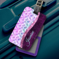 Mermaid skin roink Silver Glitter monogram