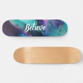 Mermaid Splash Abstrait Believe Skateboard (Horz)