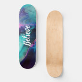 Mermaid Splash Abstrait Believe Skateboard (Recto)