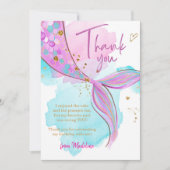 Mermaid Splish Pool Carte de remerciements fille (Devant)