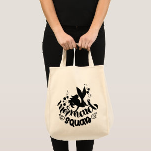 Mermaid Squad Grappige Cute Strandtas Tote Bag