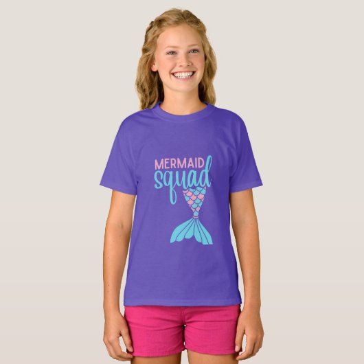 Mermaid Squad Kinder Mythical Graphic T-shirt (Voorkant volledig)