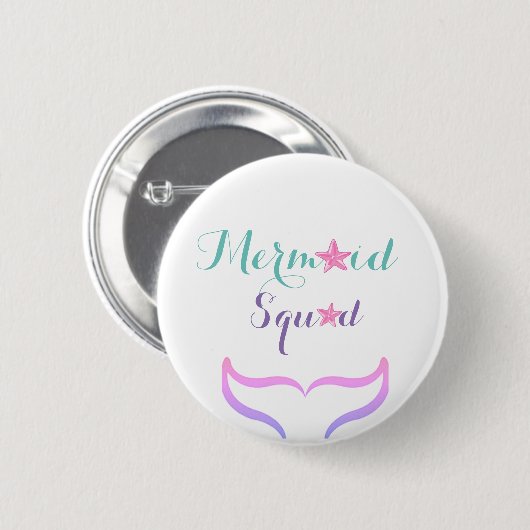 Mermaid Squad Ronde Button 5,7 Cm (Voorkant /achterkant)