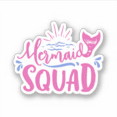 Mermaid Squad Sticker (Voorkant)