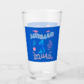 Mermaid Squad Verjaardagsfeestje Glas (Voorkant)