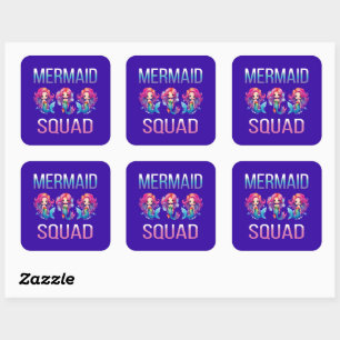Mermaid Squad Vierkante Sticker