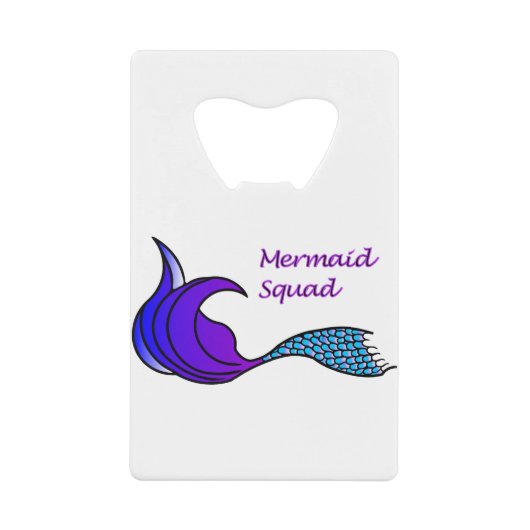 Mermaid Squad violet et queue bleue sur l'ouvre-po (Devant)