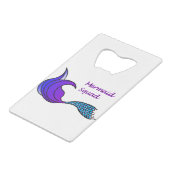 Mermaid Squad violet et queue bleue sur l'ouvre-po (Devant Angle)
