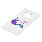 Mermaid Squad violet et queue bleue sur l'ouvre-po (Dos Angle)