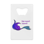 Mermaid Squad violet et queue bleue sur l'ouvre-po (Dos)