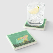 Mermaid Stenen Onderzetter (Zijkant)