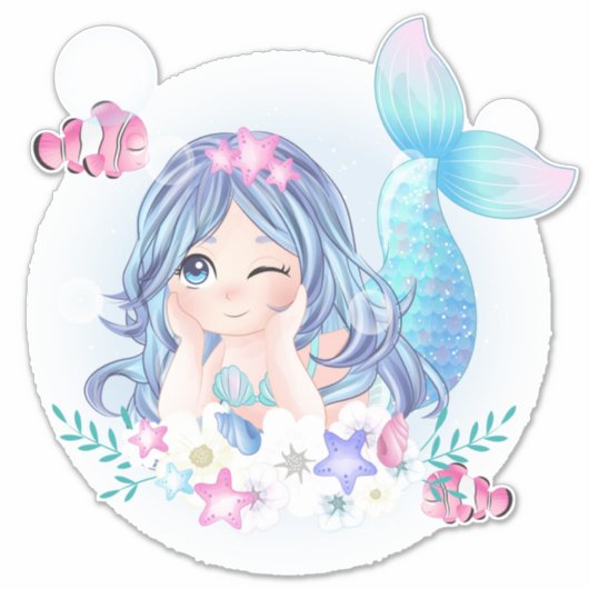 Mermaid Sticker (Voorkant)