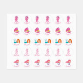 Mermaid sticker Labels (Vel)