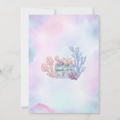 Mermaid Tail Anniversaire Invitation Mermaid Under (Dos)