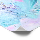 Mermaid Tail Baby shower Signs Poster (Hoek)