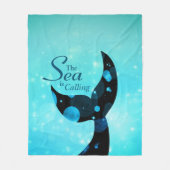 Mermaid Tail Het Zee roept Citaat Fleece Deken (Voorkant)