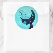 Mermaid Tail Het Zee roept Citaat Ronde Sticker (Tas)
