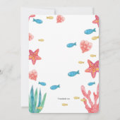 Mermaid Tail Invitation Anniversaire (Dos)