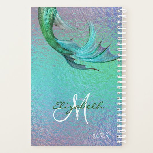 mermaid Tail Iridescent Organisator Dagelijks Planner (Achterkant)