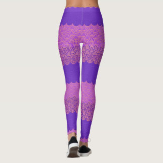 Mermaid Tail-Leggings - Roze en Paars Leggings