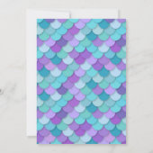 Mermaid Tail Mermaid Invitation au 7e anniversaire (Dos)