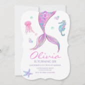 Mermaid Tail onder de uitnodiging tot vrijdag van (Voorkant)