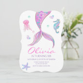 Mermaid Tail onder de uitnodiging tot vrijdag van (Staand voorkant)