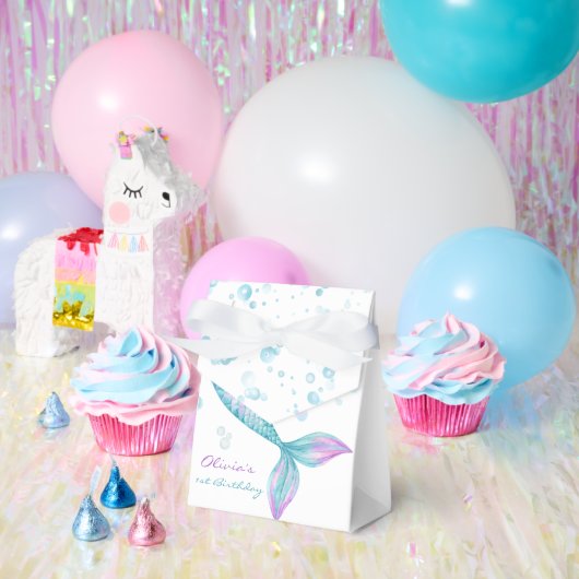 Mermaid Tail onder het Zee van Birthday Bedankdoosjes (Feest)