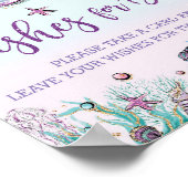 Mermaid Tail onder het Zee wenst Baby Poster (Hoek)