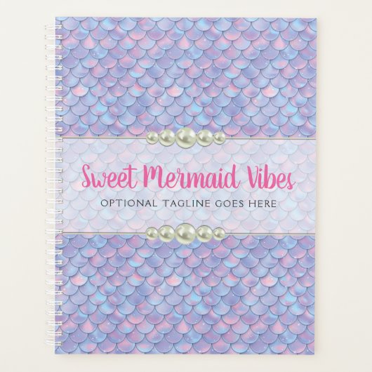 Mermaid Tail Scale & Pearl Pastel Sparkle Boutique Planner (Voorkant)