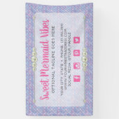 Mermaid Tail Scale & Pearl Pastel Sparkle Boutique Spandoek (Verticaal)