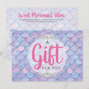 Mermaid Tail Scales Boutique Gift Certificate Kaar Kaart