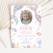 Mermaid Tail Zee verjaardagsfeestje Kaart