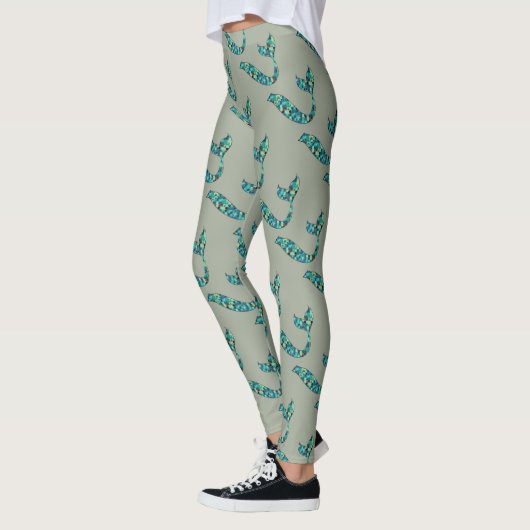 Mermaid Tale Leggings Grey en Green (Links)