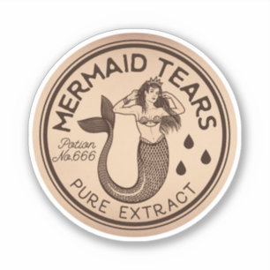 Mermaid Tears Potion  Label Sticker