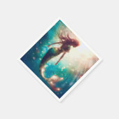 Mermaid thema feest custom servetten (Hoek)